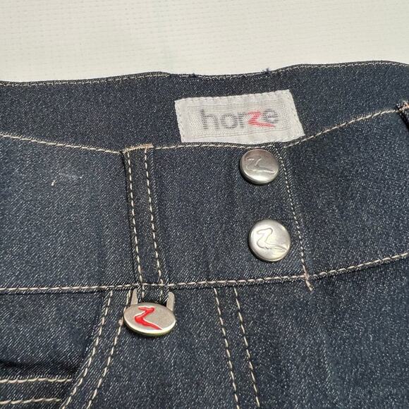 NWT HorZe Denim Breeches Royal Equus Selfpatch SIZE S Blue Stretch Suede - Picture 6 of 15